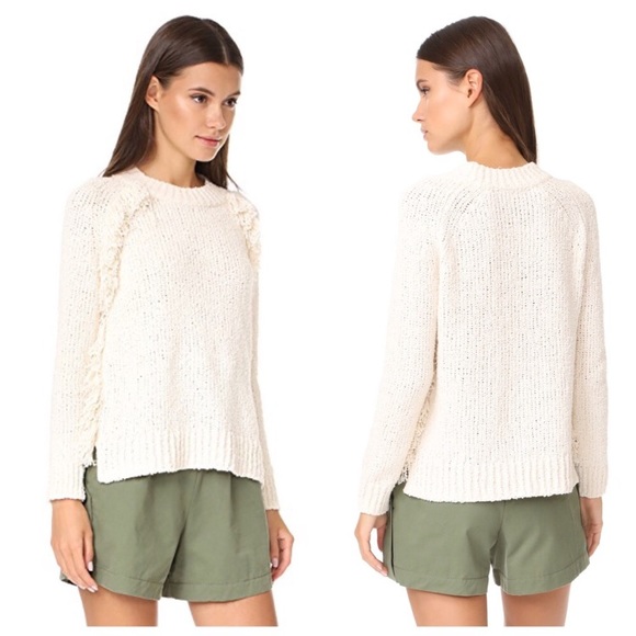 Madewell Sweaters - Madewell Sweater Loop Edge Pullover Fringe Large L